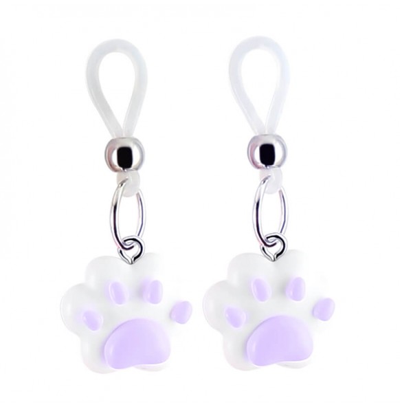 MizzZee - Kitty Paw Nipple Clamps (Purple) MizzZee - Kitty Paw Nipple Clamps (Purple)